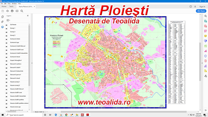 Harta de perete Ploiesti