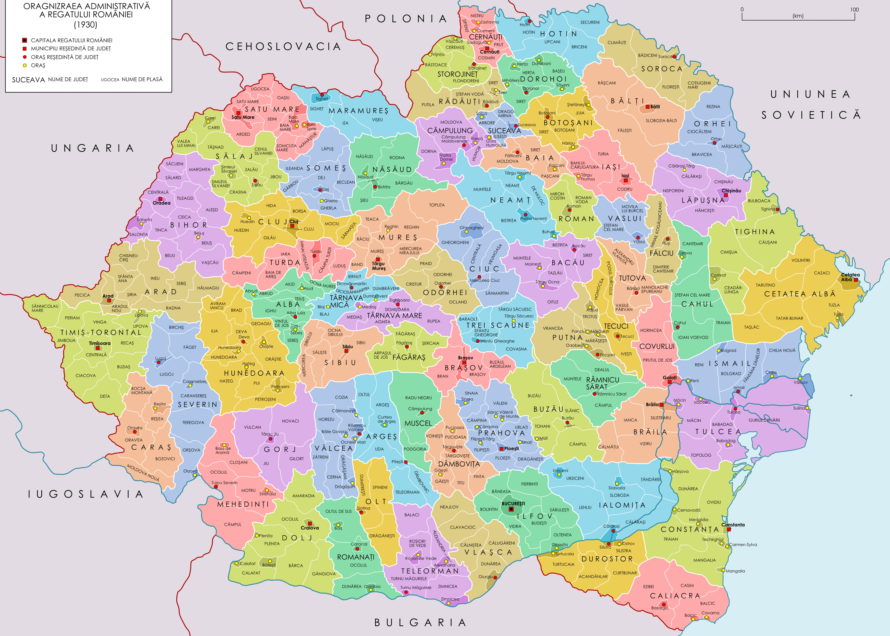 Harta Romania 1930
