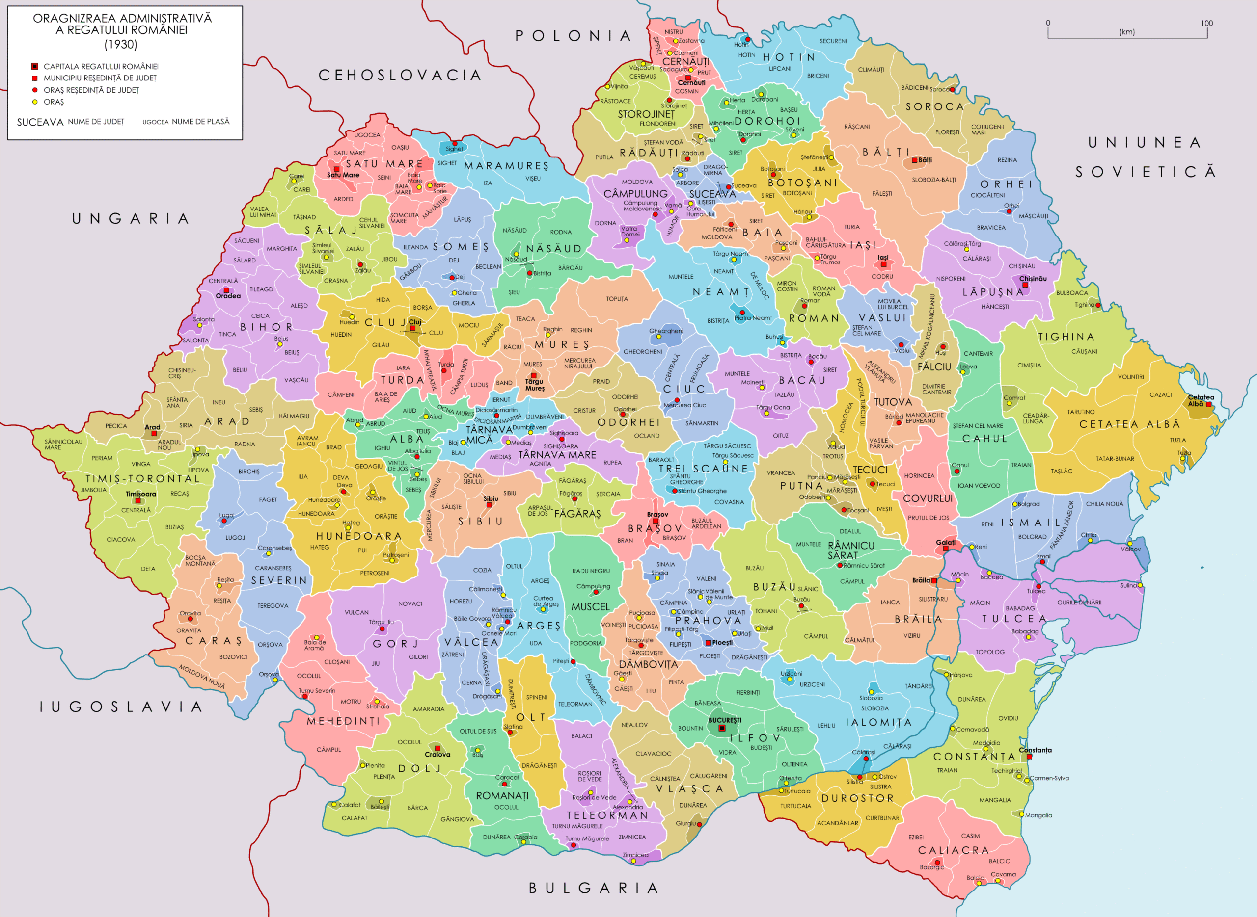 Harta Romania 1930