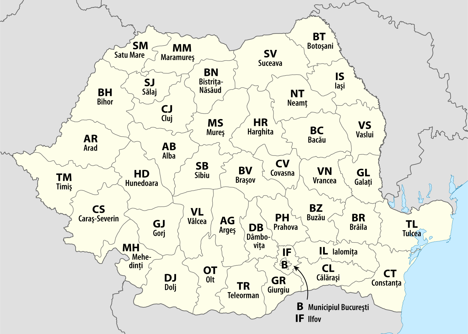 Listă judeţe din România cu suprafaţa şi populaţia - Site-ul lui ...